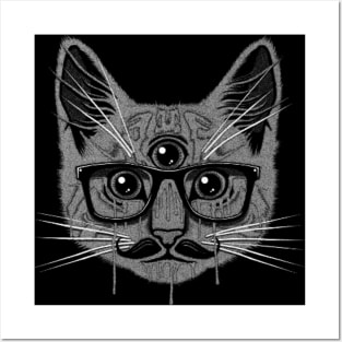 Cat Devil Eyes Design Posters and Art